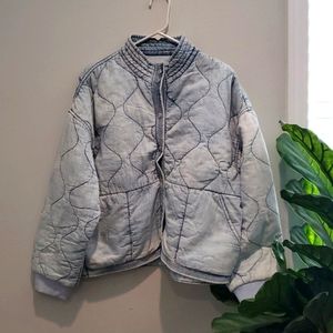 Quilted Gray Jacket for Women